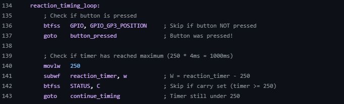 Reaction timing loop