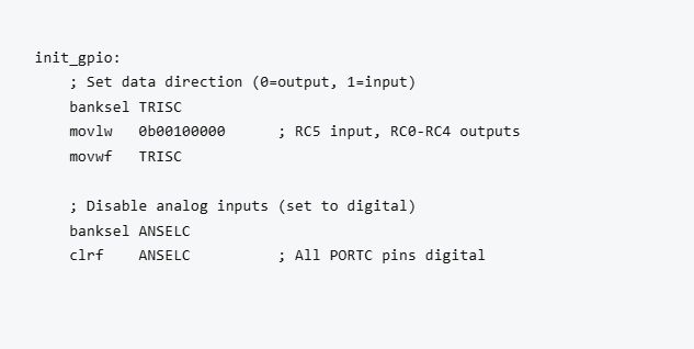GPIO init
